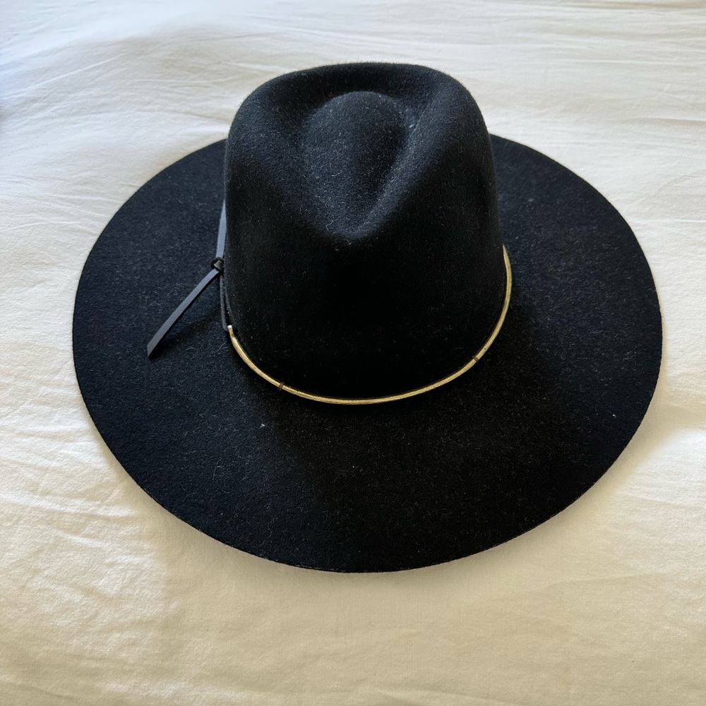 Brixton “Irene Fedora” Black, Felt Wide-Brim Hat